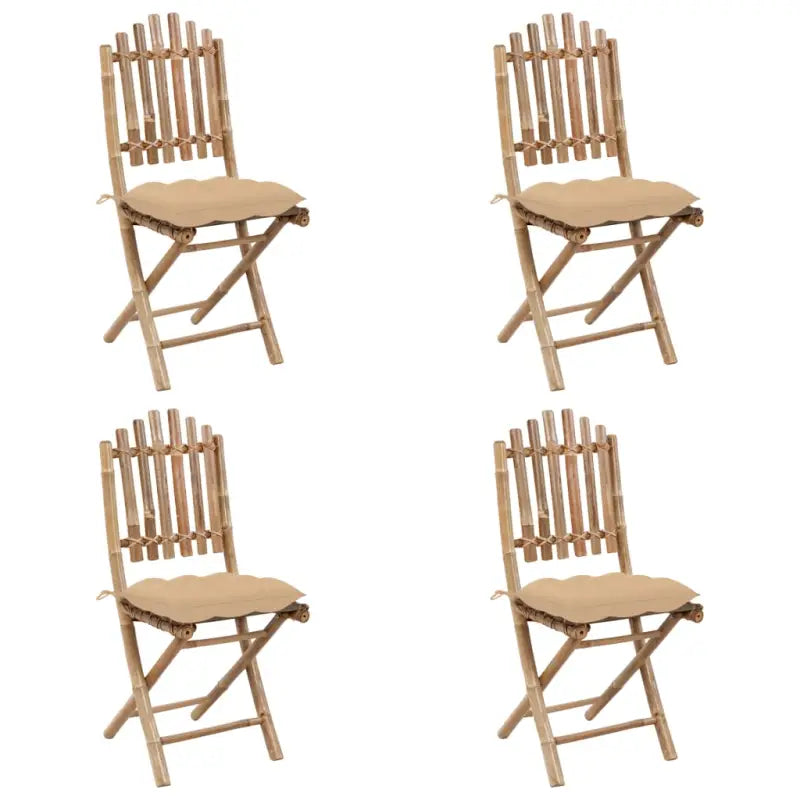Bamboe tuinsets met kussens en stevige touwtjes voor buiten - Tuinsets