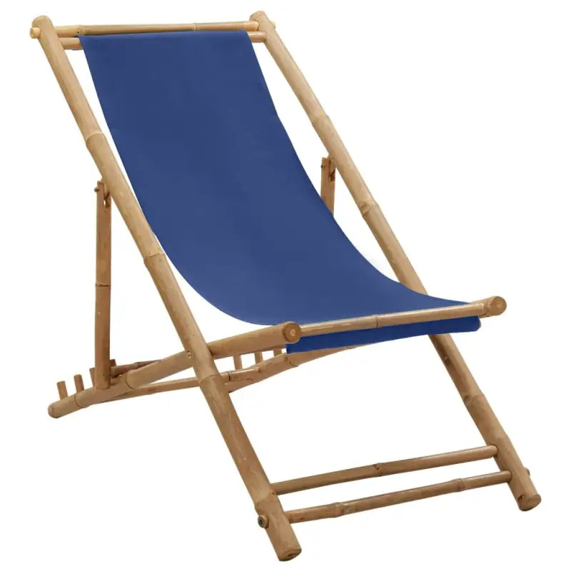 Bamboe tuinstoel voor tuin strand of camping - Blauw / 1 - Tuinstoelen