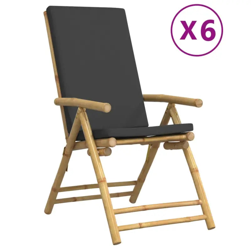 Bamboe tuinstoelen met comfortabele zitervaring en wasbare hoes - Tuinstoelen