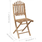 Bamboe tuinstoelen set met touwtjes voor buiten eten - Tuinstoelen