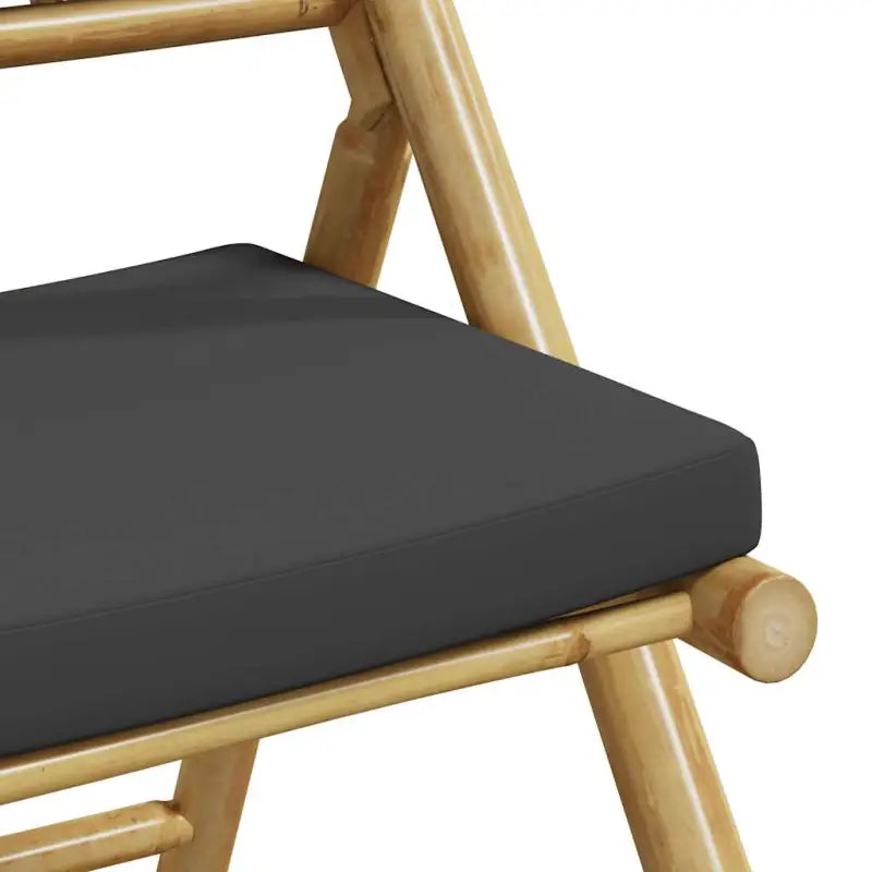 Bamboe tuinstoelset met comfortabele zitervaring en wasbare hoes - Tuinsets