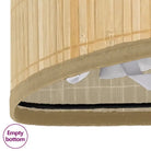Bamboe wasmand met grote inhoud en geweven stof voor elk interieur - Lichtbruin / 1 - Wasmanden