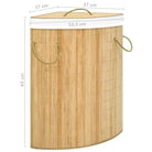 Bamboe wasmand met grote inhoud en geweven stof voor elk interieur - Lichtbruin / 1 - Wasmanden