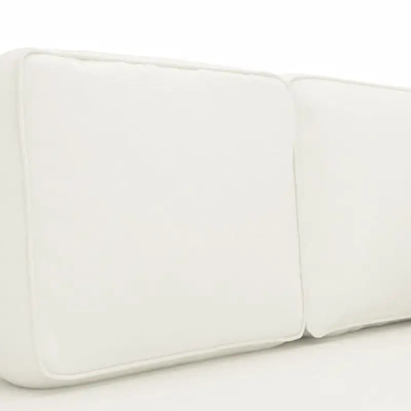 Banken chaise longue met duurzaam hoogwaardig kunstleer - Crème - Banken