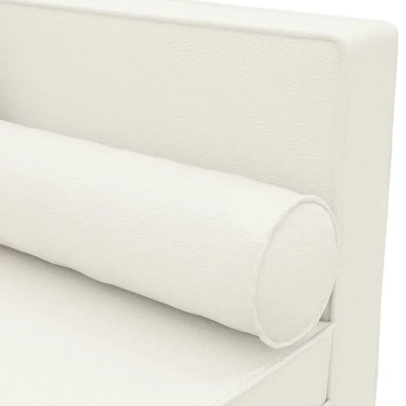 Banken chaise longue met duurzaam hoogwaardig kunstleer - Crème - Banken