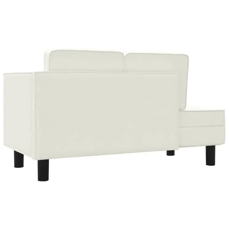 Banken chaise longue met duurzaam hoogwaardig kunstleer - Crème - Banken