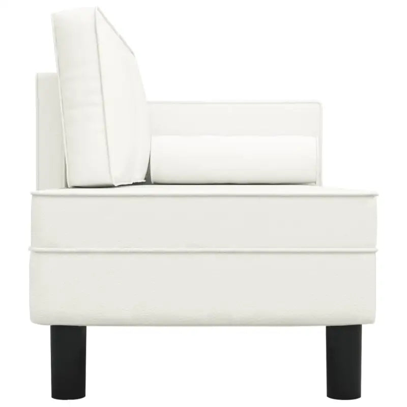 Banken chaise longue met duurzaam hoogwaardig kunstleer - Crème - Banken