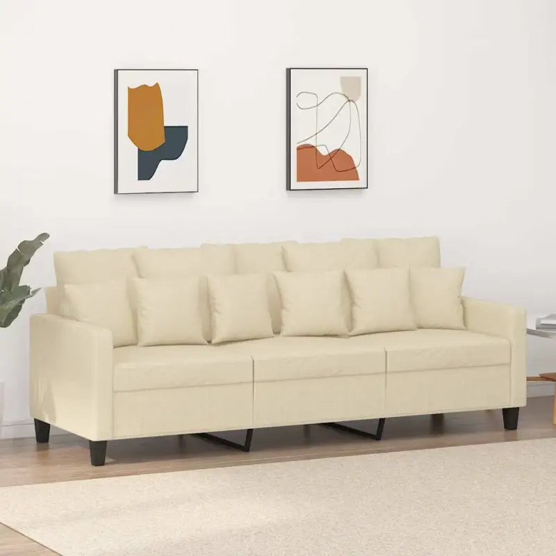 Banken Een stijlvolle en comfortabele 3-zitsbank voor in huis - Crème / 180 cm - Banken