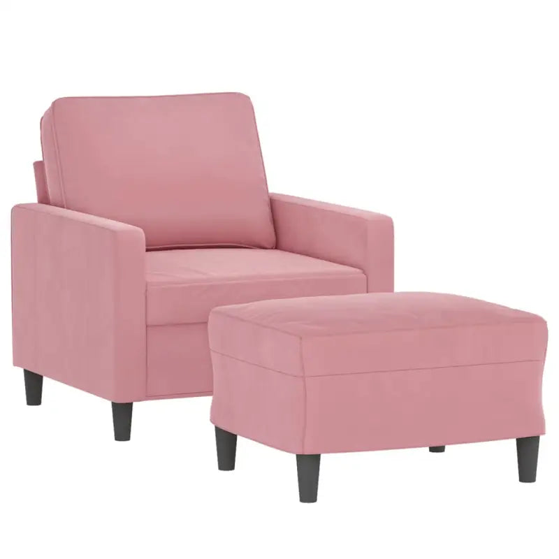 Banken fauteuil in duurzaam fluweel voor stijlvol comfort - Roze - Banken