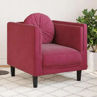 Banken fauteuil in kunstsuède voor ontspannen en gezellig comfort - Wijnrood / Bank - Banken