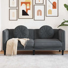 Banken fauteuil in kunstsuède voor ontspannen en gezellig comfort - Donkergrijs / Tweezitsbank - Banken