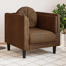 Banken fauteuil in kunstsuède voor ontspannen en gezellig comfort - Bruin / Bank - Banken