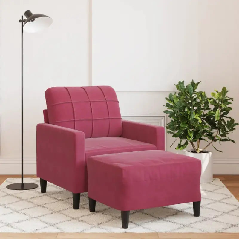 Banken fauteuil met comfortabele materiaal vulling voor gezelligheid - Wijnrood - Banken