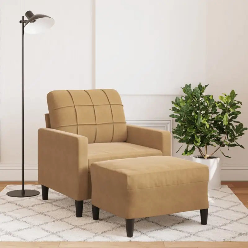 Banken fauteuil met comfortabele materiaal vulling voor gezelligheid - Bruin - Banken