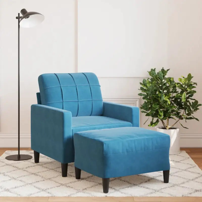 Banken fauteuil met comfortabele materiaal vulling voor gezelligheid - Blauw - Banken