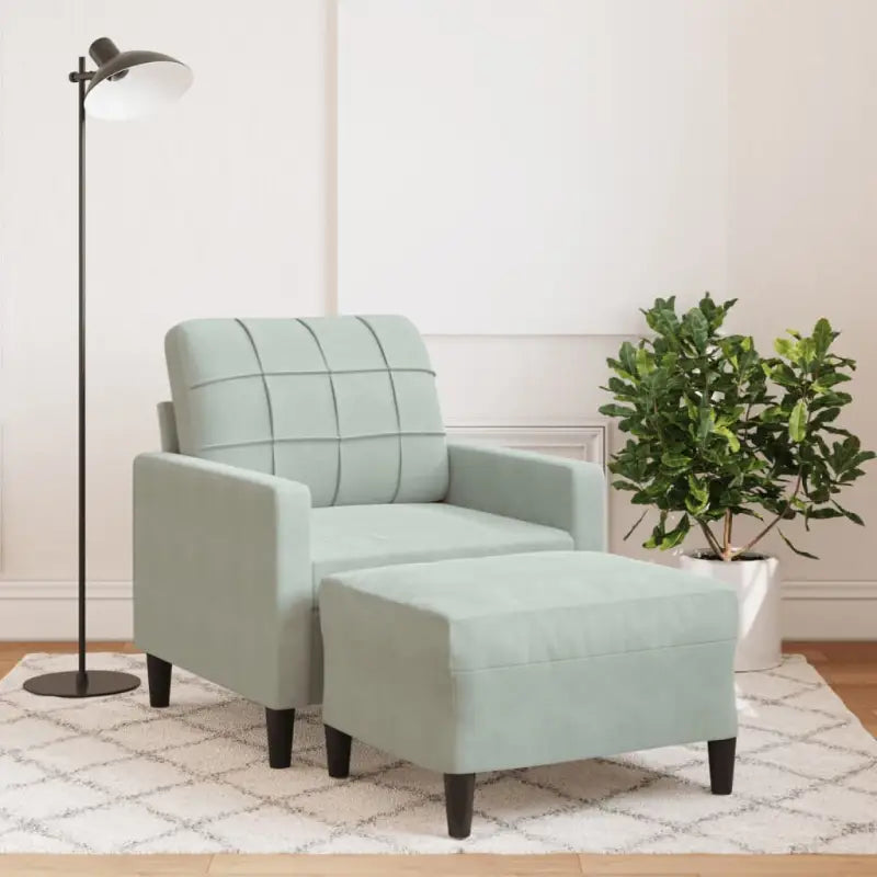 Banken fauteuil met comfortabele materiaal vulling voor gezelligheid - Lichtgrijs - Banken