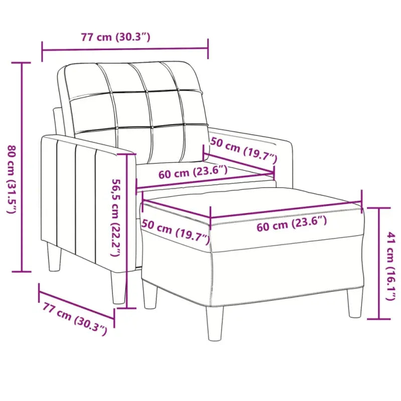 Banken fauteuil met comfortabele materiaal vulling voor gezelligheid - Banken