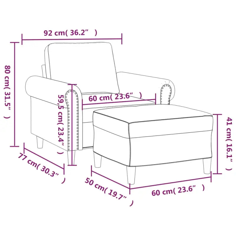 Banken fauteuil met duurzaam fluweel voor gezellig en comfortabel zitten - Banken