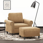 Banken fauteuil met duurzaam fluweel voor gezellig en comfortabel zitten - Bruin - Banken