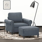 Banken fauteuil met duurzaam fluweel voor gezellig en comfortabel zitten - Donkergrijs - Banken