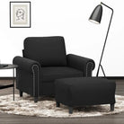 Banken fauteuil met duurzaam fluweel voor gezellig en comfortabel zitten - Zwart - Banken