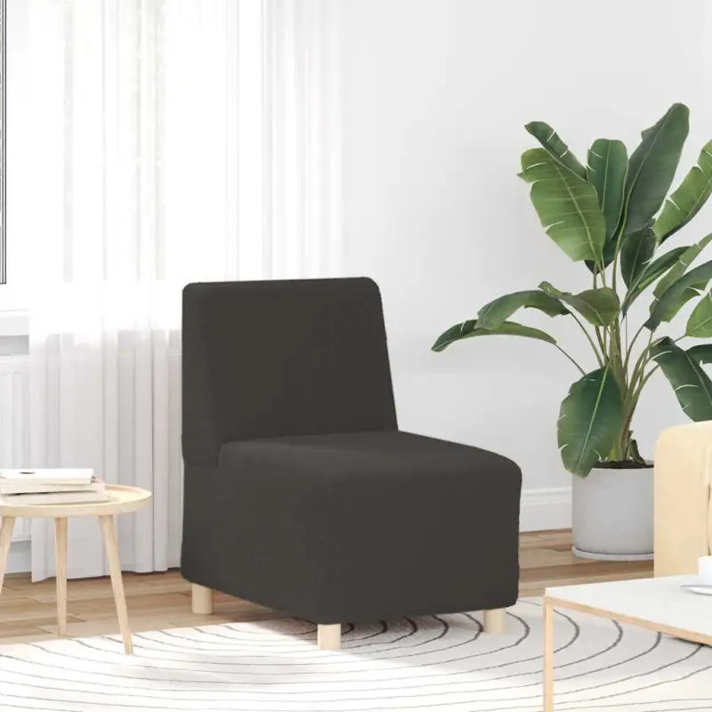 Banken fauteuil met gekrulde wolachtige stof voor ultiem comfort - Donkergrijs - Banken