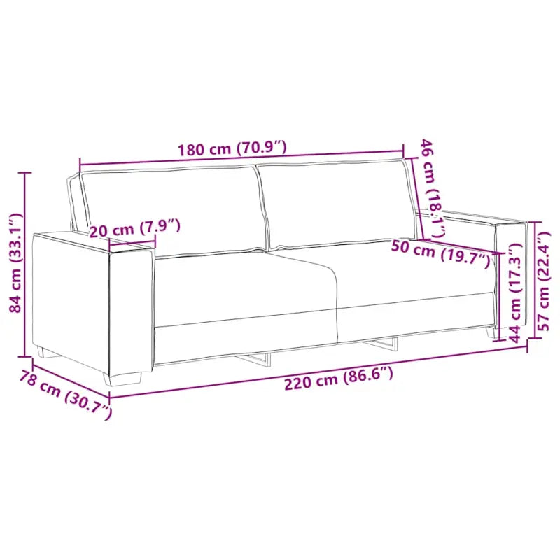 Banken loungeset met brede armleuningen en comfortabele zitbreedte - Banken
