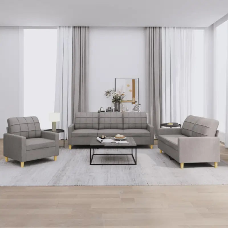 Banken loungeset met brede zitting en mooie totale afmetingen - Taupe / met kussens - Banken