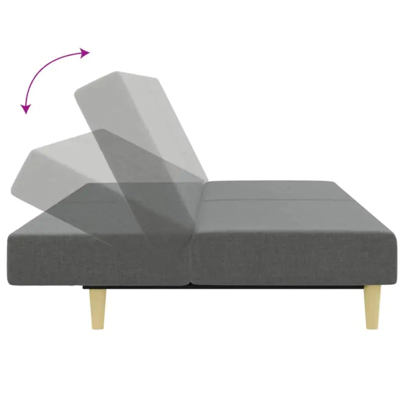 Banken loungeset met chaise longue en comfortabele hoogte rugleuning - Banken