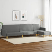 Banken loungeset met chaise longue en comfortabele hoogte rugleuning - Banken