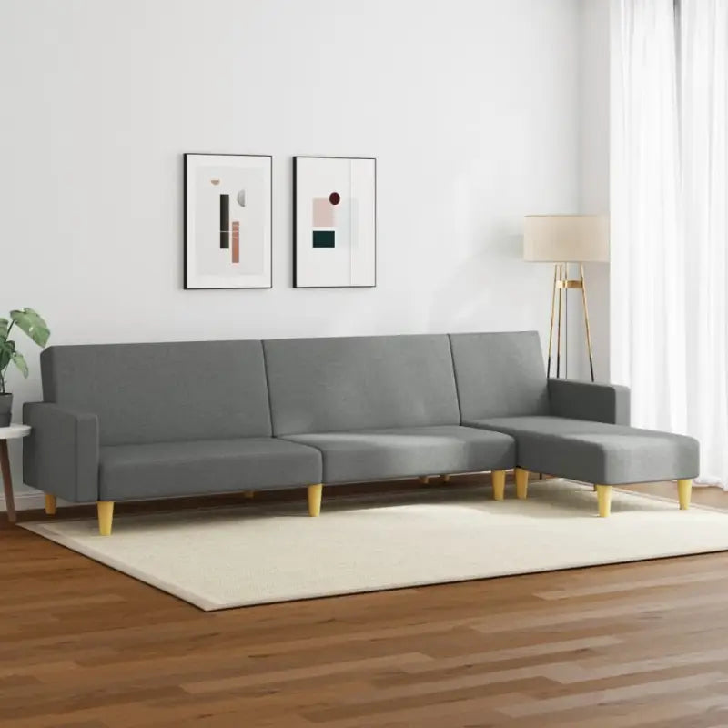 Banken loungeset met chaise longue en comfortabele hoogte rugleuning - Banken