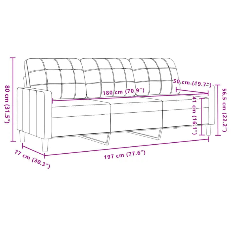 Banken loungeset met comfortabele afmetingen en stijlvolle design - Banken