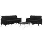 Banken loungeset met comfortabele afmetingen en stijlvolle design - Zwart / Zonder voetenbank - Banken
