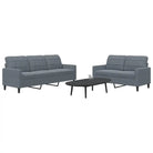 Banken loungeset met comfortabele afmetingen en stijlvolle design - Donkergrijs / Zonder voetenbank - Banken