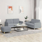 Banken loungeset met comfortabele diepte zitting en moderne uitstraling - Lichtgrijs / Met voetenbank - Banken