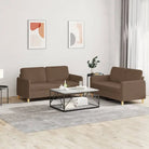 Banken loungeset met comfortabele diepte zitting en moderne uitstraling - Bruin / Zonder voetenbank - Banken