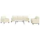 Banken loungeset met comfortabele zithoek en opvallend design - Crème / met kussens - Banken