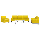 Banken loungeset met comfortabele zithoek en opvallend design - Geel / met kussens - Banken