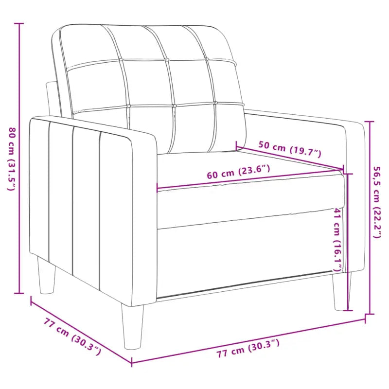 Banken loungeset met comfortabele zithoogte en elegante totale afmetingen - Banken