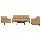Banken loungeset met comfortabele zithoogte en elegante totale afmetingen - Bruin / Zonder voetenbank - Banken