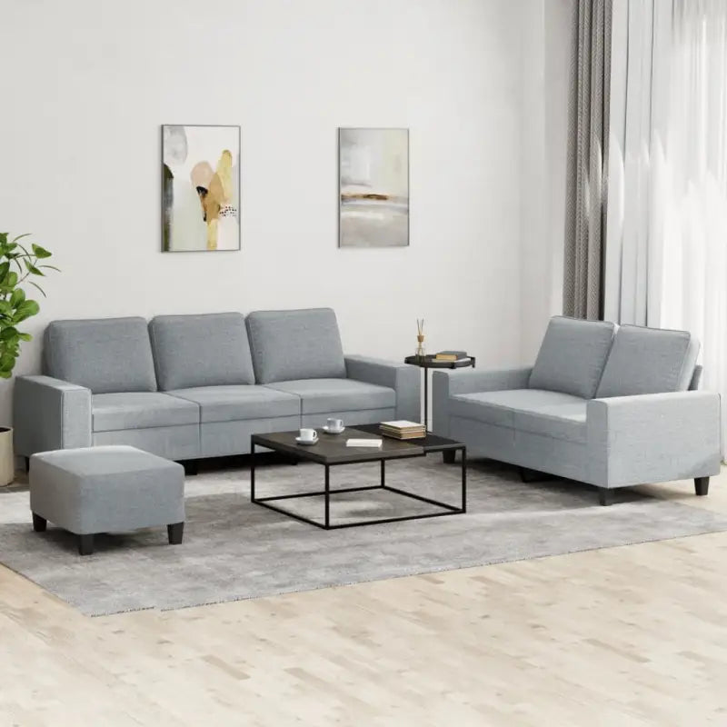 Banken loungeset met comfortabele zitplekken en totale afmetingen - Banken