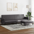 Banken loungeset met hoge rugleuning en totale afmetingen voor in huis - Grijs / Met armleuning - Banken