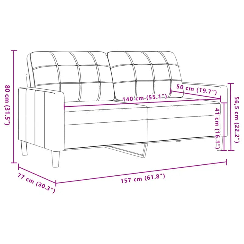 Banken loungeset met opvallend design en volledige afmetingen - Banken