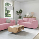 Banken loungeset met ruime totale afmetingen en comfortabele zittingen - Roze - Banken
