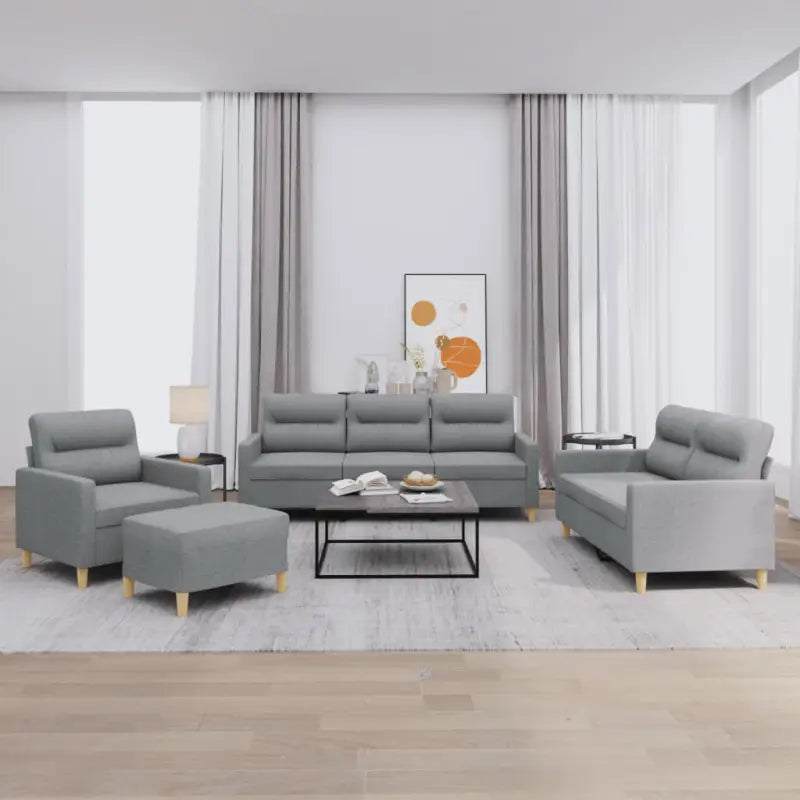 Banken loungeset met ruime totale afmetingen en comfortabele breedte zitting - Banken