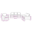 Banken loungeset met ruime totale afmetingen en comfortabele breedte zitting - Banken