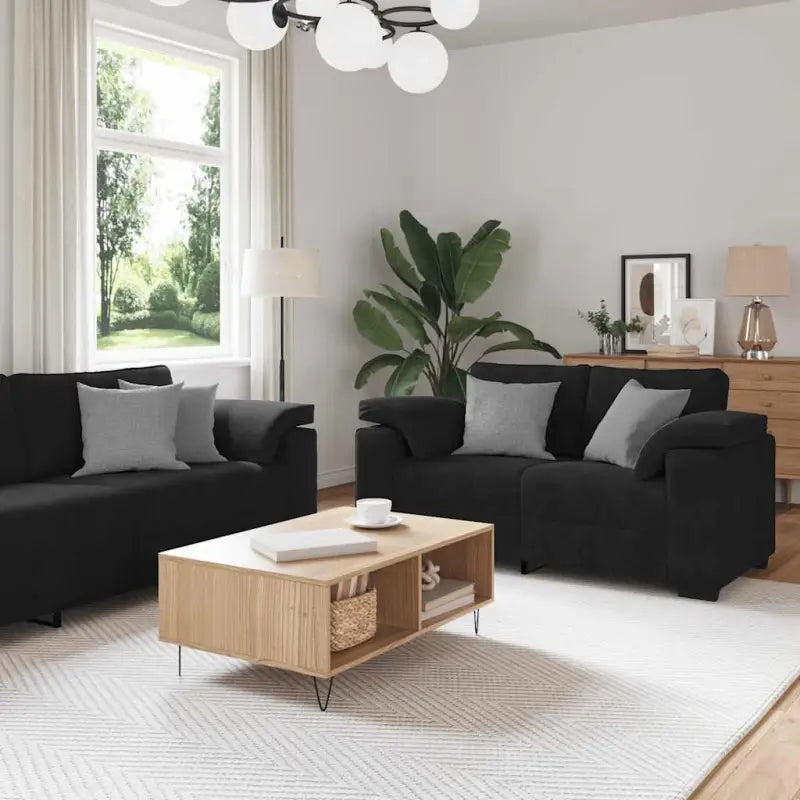 Banken loungeset met ruime totale afmetingen en comfortabele zittingen - Banken