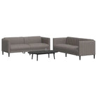 Banken loungeset met stijlvolle vormgeving en comfortabele afmetingen - Taupe / 2-zits + 3-zits - Banken
