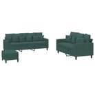 Banken loungeset met zachte fluweel bekleding en comfortabele totale afmetingen - Banken