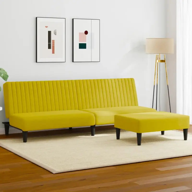 Banken loungeset met zachte fluweel en prettige hoogte rugleuning - Banken